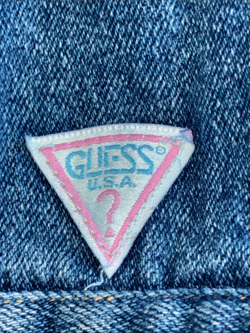 Y2K GUESS Georges Marciano Girls 24M Blue Denim Jean Jacket